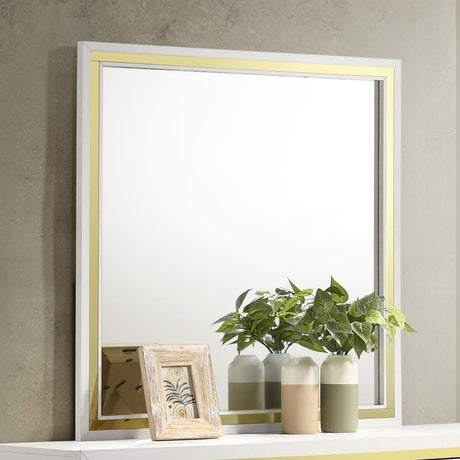 Lucia Dresser Mirror White - 224734 - Luna Furniture