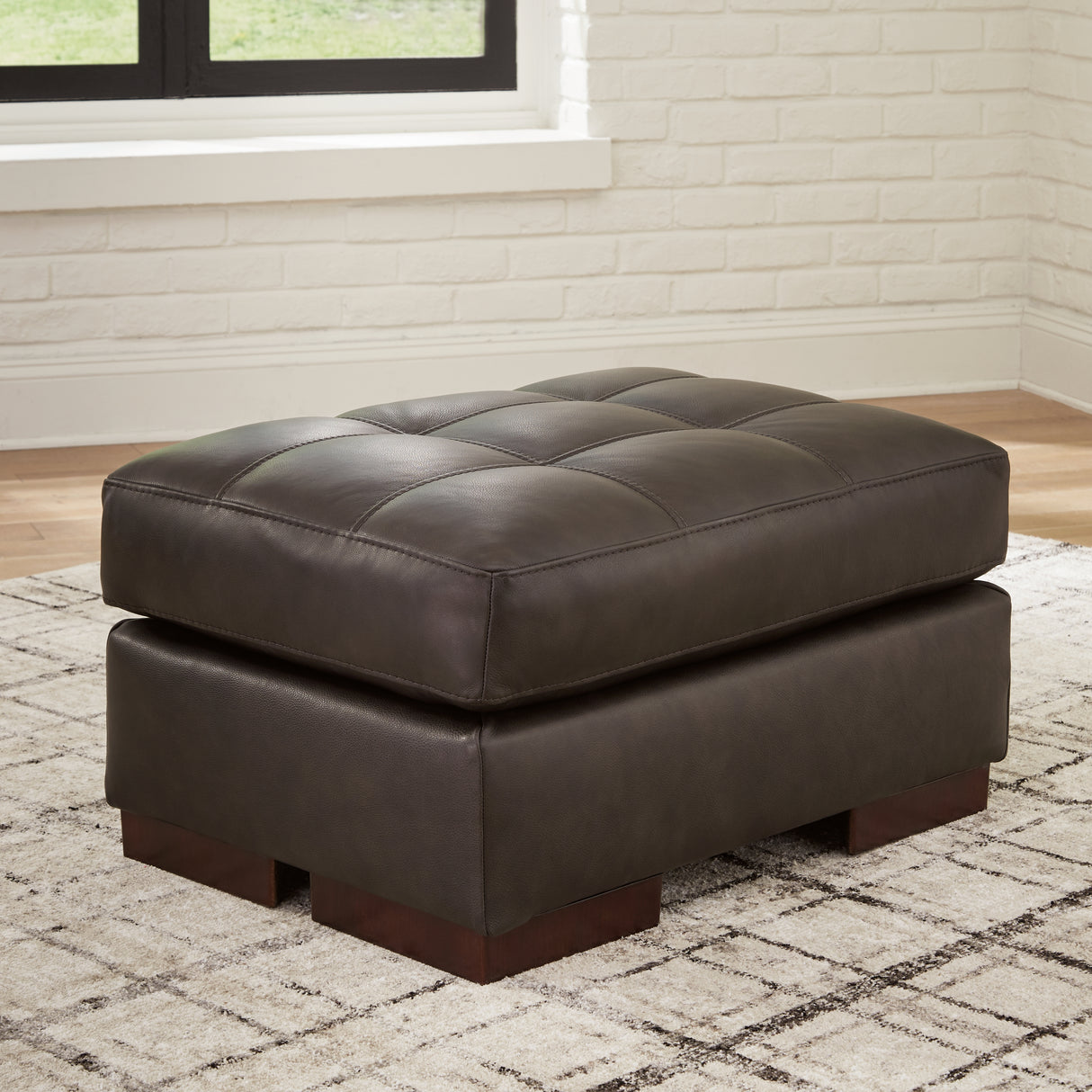 Luigi Thunder Ottoman - 5650614 - Luna Furniture