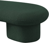 Luka Boucle Fabric Bench Green from Meridian - Luna Furniture