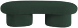 Luka Boucle Fabric Bench Green from Meridian - Luna Furniture