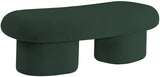 Luka Boucle Fabric Bench Green from Meridian - Luna Furniture