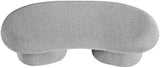 Luka Boucle Fabric Bench Grey from Meridian - Luna Furniture