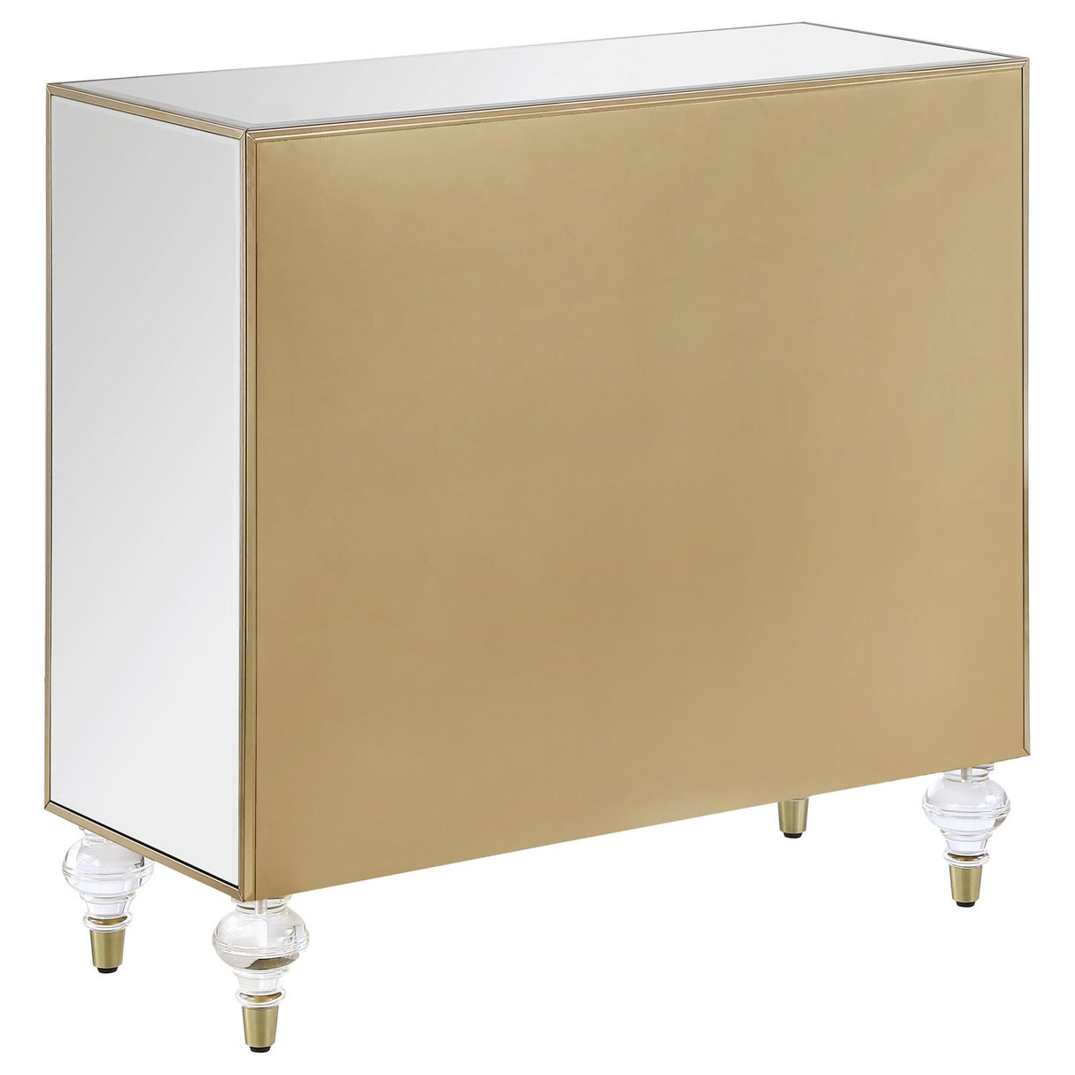 Lupin Mirror/Champagne 2-Door Accent Cabinet from Coaster - Luna Furniture