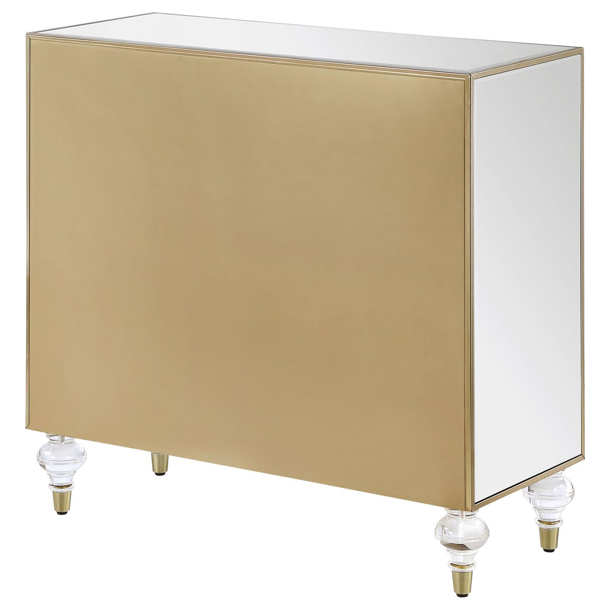 Lupin Mirror/Champagne 2-Door Accent Cabinet from Coaster - Luna Furniture