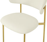 Lupita Faux Leather Dining Chair Cream, Set of 2 from Meridian - Luna Furniture