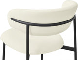 Lupita Faux Leather Dining Chair Cream, Set of 2 from Meridian - Luna Furniture