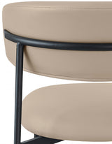 Lupita Faux Leather Dining Chair Taupe, Set of 2 from Meridian - Luna Furniture