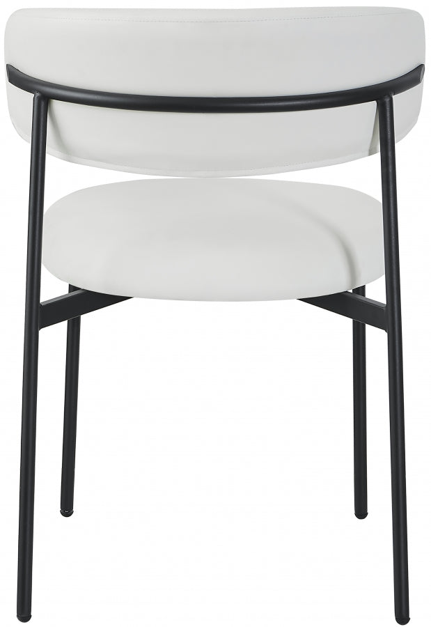 Lupita Faux Leather Dining Chair White, Set of 2 from Meridian - Luna Furniture