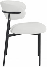 Lupita Faux Leather Dining Chair White, Set of 2 from Meridian - Luna Furniture