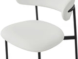 Lupita Faux Leather Dining Chair White, Set of 2 from Meridian - Luna Furniture