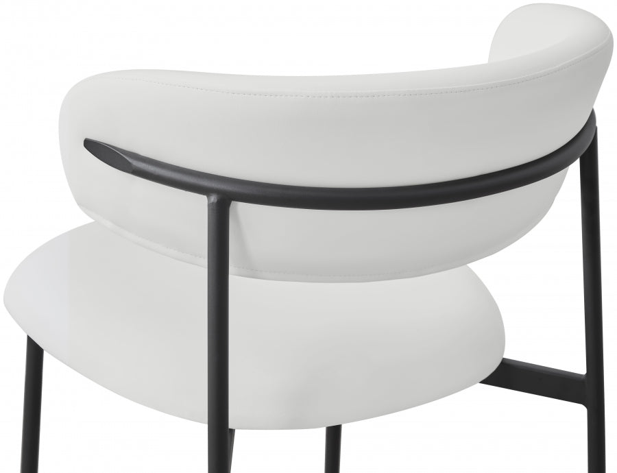 Lupita Faux Leather Dining Chair White, Set of 2 from Meridian - Luna Furniture