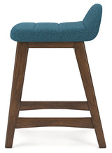 Lyncott Blue/Brown Counter Height Bar Stool, Set of 2 - D615-324 - Luna Furniture