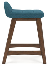 Lyncott Blue/Brown Counter Height Bar Stool, Set of 2 - D615-324 - Luna Furniture