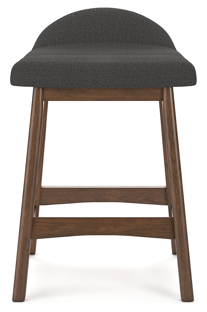 Lyncott Charcoal/Brown Counter Height Bar Stool, Set of 2 - D615-224 - Luna Furniture