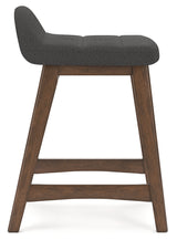 Lyncott Charcoal/Brown Counter Height Bar Stool, Set of 2 - D615-224 - Luna Furniture