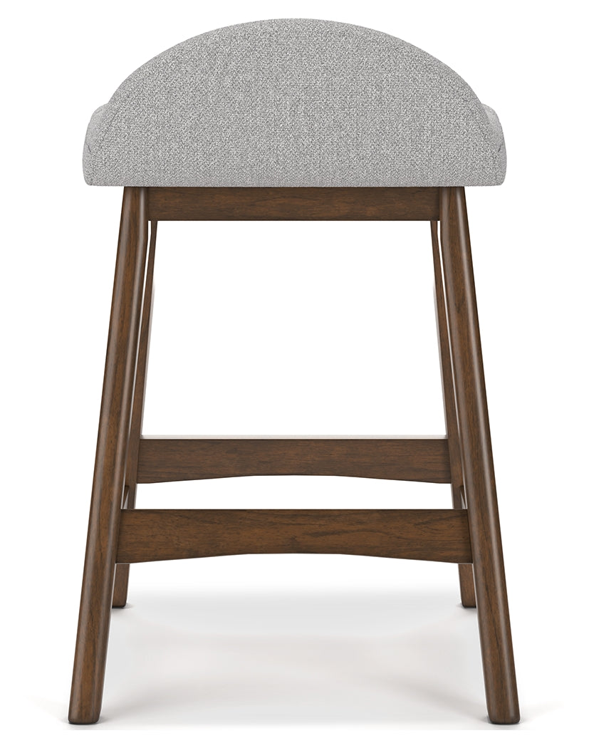 Lyncott Light Gray/Brown Counter Height Bar Stool, Set of 2 - D615-124 - Luna Furniture