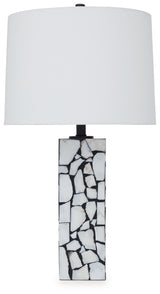 Macaria White/Black Table Lamp from Ashley - Luna Furniture