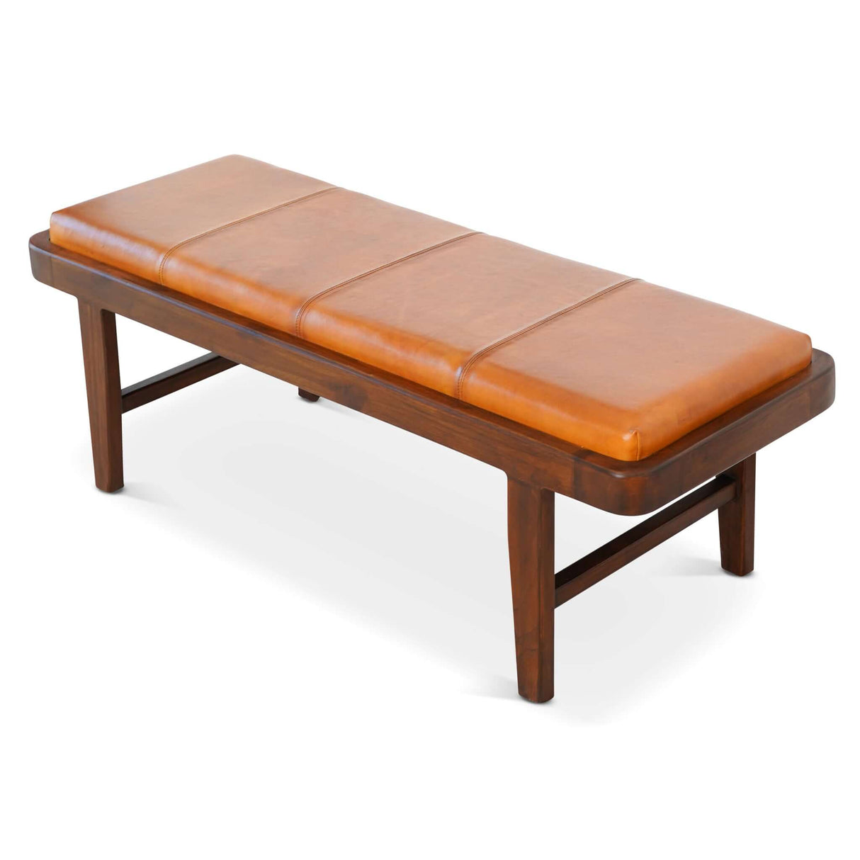 Maddox Bench (Tan Leather) - AFC01998 - Luna Furniture