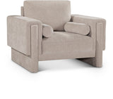 Madeline Chenille Fabric Living Room Chair Beige from Meridian - Luna Furniture