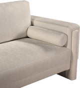 Madeline Chenille Fabric Living Room Chair Beige from Meridian - Luna Furniture