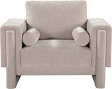 Madeline Chenille Fabric Living Room Chair Beige from Meridian - Luna Furniture