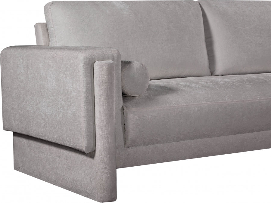 Madeline Chenille Fabric Loveseat Grey from Meridian - Luna Furniture