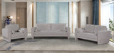 Madeline Chenille Fabric Loveseat Grey from Meridian - Luna Furniture