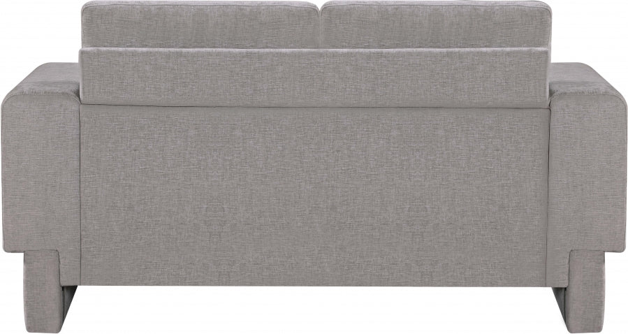 Madeline Chenille Fabric Loveseat Grey from Meridian - Luna Furniture