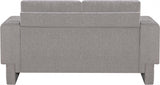 Madeline Chenille Fabric Loveseat Grey from Meridian - Luna Furniture