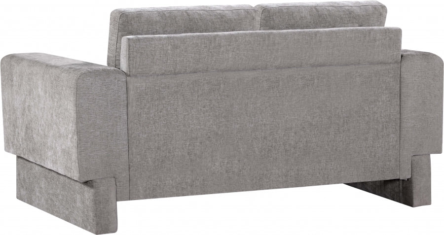 Madeline Chenille Fabric Loveseat Grey from Meridian - Luna Furniture