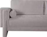 Madeline Chenille Fabric Loveseat Grey from Meridian - Luna Furniture