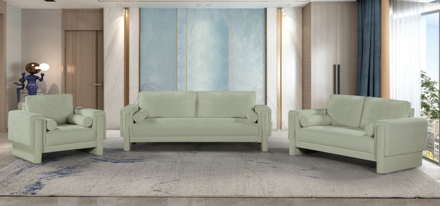 Madeline Chenille Fabric Sofa Mint from Meridian - Luna Furniture