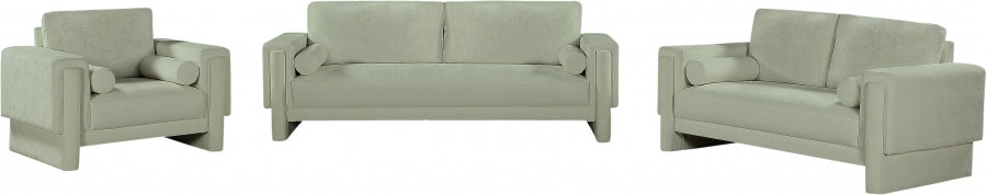 Madeline Chenille Fabric Sofa Mint from Meridian - Luna Furniture