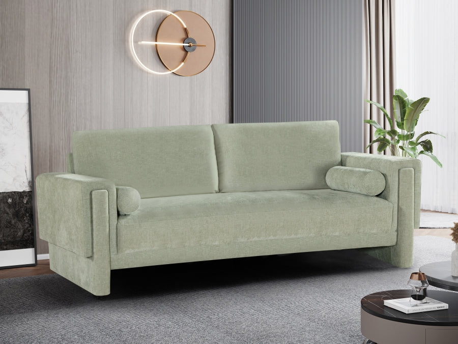 Madeline Chenille Fabric Sofa Mint from Meridian - Luna Furniture