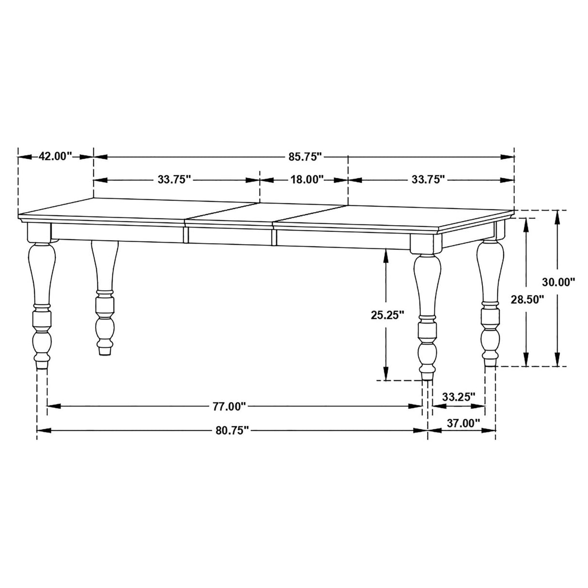 Madelyn 7-piece Rectangle Dining Set Dark Cocoa and Coastal White - 110381-S7 - Luna Furniture