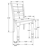 Madelyn 7-piece Rectangle Dining Set Dark Cocoa and Coastal White - 110381-S7 - Luna Furniture