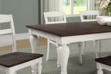 Madelyn Dining Table with Extension Leaf Dark Cocoa and Coastal White - 110381 - Luna Furniture