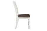 Madelyn Ladder Back Side Chairs Dark Cocoa and Coastal White (Set of 2) - 110382 - Luna Furniture