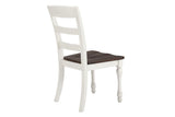 Madelyn Ladder Back Side Chairs Dark Cocoa and Coastal White (Set of 2) - 110382 - Luna Furniture