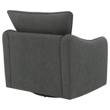 Madia Boucle Upholstered Swivel Glider Chair Charcoal Grey - 903393 - Luna Furniture