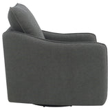 Madia Boucle Upholstered Swivel Glider Chair Charcoal Grey - 903393 - Luna Furniture