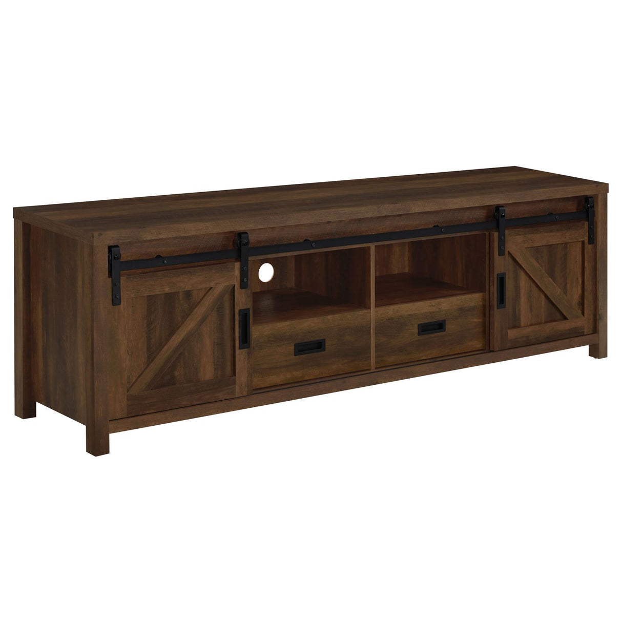 Madra Rectangular TV Console with 2 Sliding Doors from Coaster - Luna Furniture