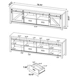 Madra Rectangular TV Console with 2 Sliding Doors from Coaster - Luna Furniture