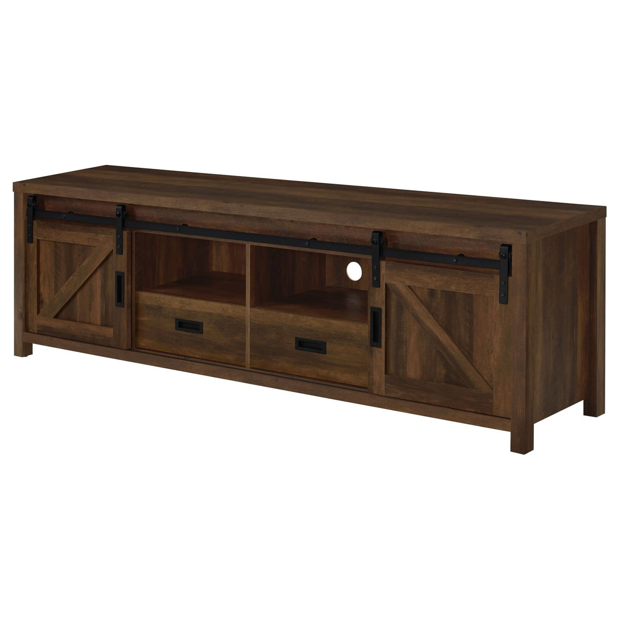 Madra Rectangular TV Console with 2 Sliding Doors from Coaster - Luna Furniture