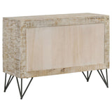 Maille White Washed 2-Door Accent Cabinet from Coaster - Luna Furniture