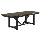 Malia Rectangular Dining Table with Refractory Extension Leaf Black from Coaster - Luna Furniture