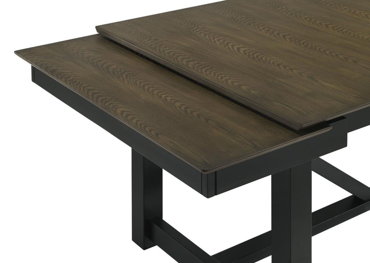 Malia Rectangular Dining Table with Refractory Extension Leaf Black from Coaster - Luna Furniture