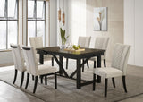 Malia Rectangular Dining Table with Refractory Extension Leaf Black from Coaster - Luna Furniture