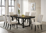 Malia Rectangular Dining Table with Refractory Extension Leaf Black from Coaster - Luna Furniture