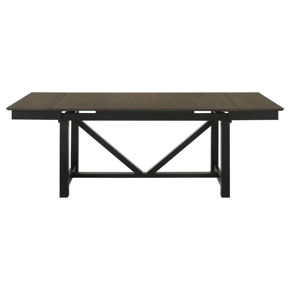 Malia Rectangular Dining Table with Refractory Extension Leaf Black from Coaster - Luna Furniture